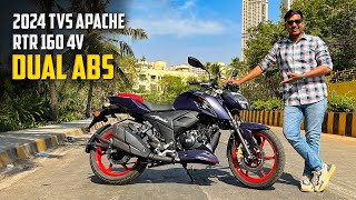 Finally 2024 TVS Apache RTR 160 4v Dual Channel ABS 😍 Better Than NS 160 [upl. by Kimber]