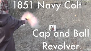 1851 Navy Colt 36 caliber shooting [upl. by Seaddon966]