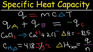 Specific Heat Capacity Problems amp Calculations  Chemistry Tutorial  Calorimetry [upl. by Festatus]