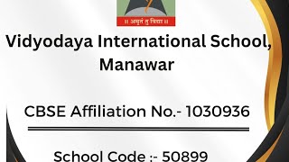 CBSE Affiliation of Vidyodaya International School [upl. by Allerus]