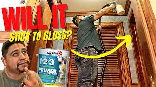 Zinsser Primer The Ultimate Test On Glossy Trim paint [upl. by Ayisan]