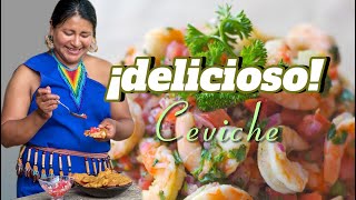 COMO HACER CEVICHE DE CAMARÓN  Receta de la abuela [upl. by Navannod]