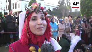 Moroccos Amazigh celebrate new year in Rabat [upl. by Sorcim]