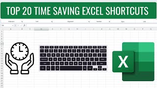 20 Time Saving Excel Shortcuts [upl. by Anialram]