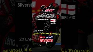 Jadwal Siaran Langsung Race MotoGp Inggris 2024  Jadwal MotoGP 2024 Live Trans 7 [upl. by Weissmann722]