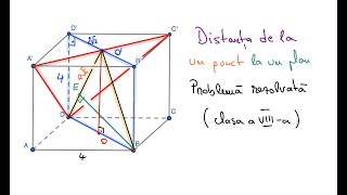 Distanta de la un punct la un plan  Problema rezolvata clasa a VIIIa [upl. by Henrik827]