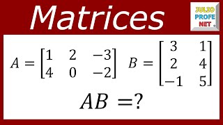 PRODUCTO DE MATRICES  Ejercicio 1 [upl. by Howlyn]