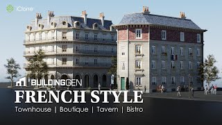 French Style Pack for BuildingGen plugin  iClone [upl. by Otrebireh700]