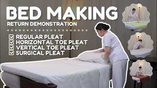 UNOCCUPIED BED MAKING l RETURN DEMONSTRATION student nurse [upl. by Shue]