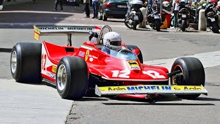 Gilles Villeneuve 1979 Ferrari 312 T4 driven by Renè Arnoux  CRAZY Modena Streets and city centre [upl. by Alhan]