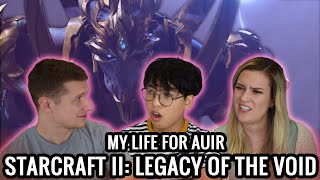 NonStarcraft Players React to StarCraft II Legacy of the Void Opening Cinematic  GMineo Reacts [upl. by Yusuk]