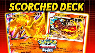 New Moltres EX Centiskorch Deck is HOT  Pokemon Pocket [upl. by Rolanda]