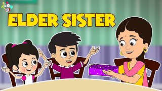 Elder Sister  Gattus Sister  Types of Brother Sisters  Animated Moral Stories  English Cartoon [upl. by Dewees]