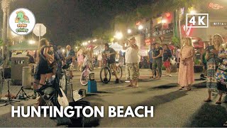 4K 🔴 LIVE MUSIC  Surf City Night Market  Huntington Beach California  Part 1 [upl. by Raddi]