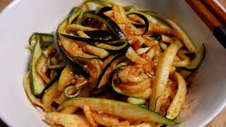 Zucchini salad recipes  Super easy and healthy zucchini salad  Delicious food [upl. by Enala954]