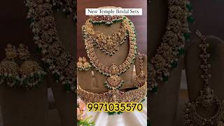 2 Latest pattern temple bridal jewellery set 9971035570 in best price wedding shorts ytshorts [upl. by Madonia867]