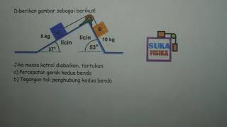 Konsep mudah menentukan percepatan dan tegangan taliDinamika Fisika SMA [upl. by Ybab]