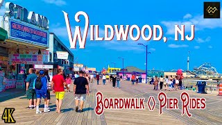 Wildwood New Jersey Boardwalk and Moreys Piers 2023 [upl. by Nosduh]