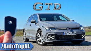 VW Golf GTD MK8 REVIEW on AUTOBAHN NO SPEED LIMIT by AutoTopNL [upl. by Biagi783]