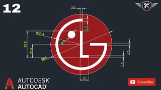 Autocad 2d Practice Drawing 12  AutoCAD tutorial for beginners akd autocad design [upl. by Nutter]