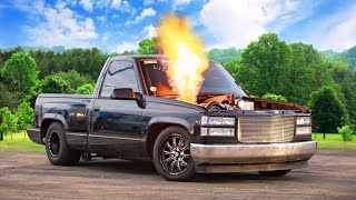 Worlds Fastest Stick Shift FullSize Truck DESTROYS itself on the Drag Strip  Race Week 20 Day 2 [upl. by Eniala]