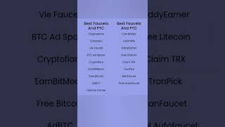 Best Crypto Faucets amp PTC 🥉List Of Them 🪙faucetclaim faucetpay faucet money cryptocurrency [upl. by Anwahsal]