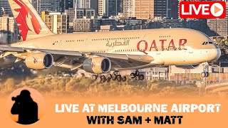 🔴LIVE Plane Spotting at MELBOURNE AIRPORT AUSTRALIA with 📻 LIVE ATC [upl. by Kcirredal]