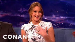 Jennifer Lawrence Stalked John Stamos At A Party  CONAN on TBS [upl. by Fineberg]