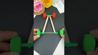 Don’t throw away the popsicle sticks I’ll teach you how to make fun racing car crafts physical [upl. by Ayian]