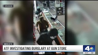 Burglars ram car into gun shop in Orange steal dozens of firearms [upl. by Marc]