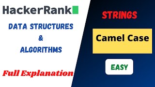 Camel Case Solution  HackerRank  Problem Solving  Algorithms  Strings  in Hindi [upl. by Elwin]