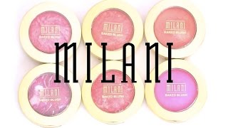 Milani Baked Blush Swatches ♡ 6 shades [upl. by Wistrup]