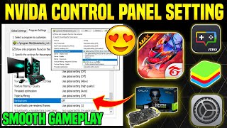 Nvidia Control Panel Setting For Lag Fix in bluestacks Free Fire  How To Fix Free Fire Lag Issue [upl. by Higgins]