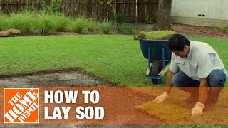 Laying Sod amp How to Prepare Soil For Sod  The Home Depot [upl. by Cimah]