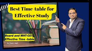 Best Time Table for Effective Study  Board and MHTCET [upl. by Negriv]