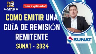 🔴Como emitir una Guía de Remisión Remitente  SUNAT 2024 actualizado [upl. by Ahsya]