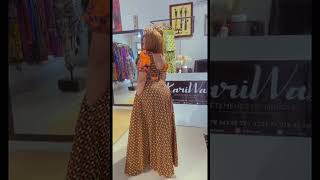 Très Jolie Modelé De Robe Longue En Pagne Africain [upl. by Aisor]