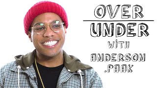 Anderson Paak Rates Flamin’ Hot Cheetos Goths and Korn  OverUnder [upl. by Amehsyt]