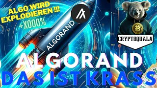 ALGORAND  RIESIGE NEWS STEHEN BEVOR 🚀🤯 ALGO XRP [upl. by Lerrud728]