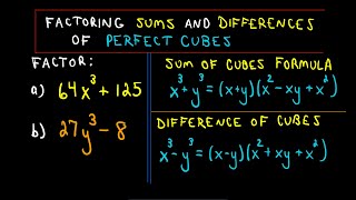 ❖ Factoring Sums and Differences of Cubes ❖ [upl. by Shurlock]