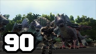 EJERCITO DE SPINOSAURUS  ARK Survival Evolved 90  Temporada 4 [upl. by Anerbes]