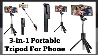 3in1 Portable Tripod for Phone  Bluetooth Extendable Tripod Phone Stand  Cheapest Useful Product [upl. by Adine826]