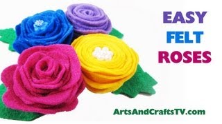 How to make felt roses and flowers using spiral patterns 2 styles  EP  simplekidscrafts [upl. by Odarbil]