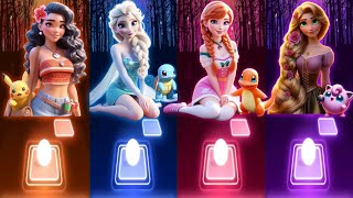 Moana How Far Ill Go  Elsa Let It Go  Anna Do You Want to Build a Snowman  Rapunzel  Pokemon [upl. by Alokin]