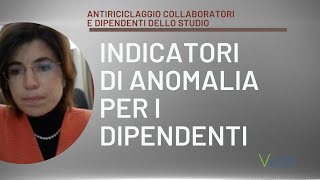 Indicatori di anomalia antiriciclaggio per i dipendenti [upl. by Nosiaj]