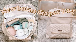 WHATS IN MY NEWBORNS DIAPER BAG 2023  03 MONTH DIAPER BAG ESSENTIALS [upl. by Oirelav]