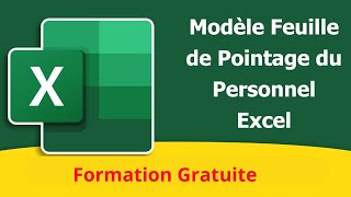 Feuille Automatique de pointage du personnel Excel [upl. by Griffis964]