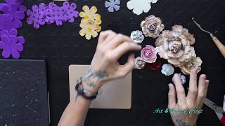 Fustella Sizzix n 659441  Tattered Floral Die  Tutorial 3 [upl. by Aseret]