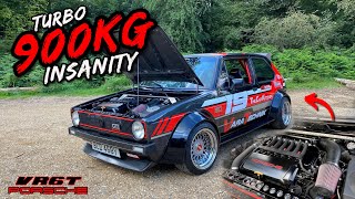 THIS CARBON BODIED 900KG R32 TURBO SWAPPED MK1 GOLF IS BRUTAL [upl. by Guillema181]