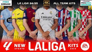 LA LIGA Official Kits Season 2425  20 Teams  PES 2021  Football Life 2024  All Patches [upl. by Dumm17]